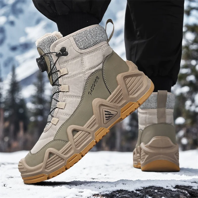 Men'S Training Shoes - Warm Fur Outdoor Mens Combat Tactical