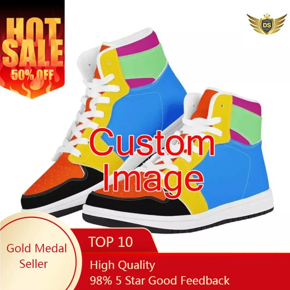 Canvas Sneaker High - Custom Image Men Shoes High Top