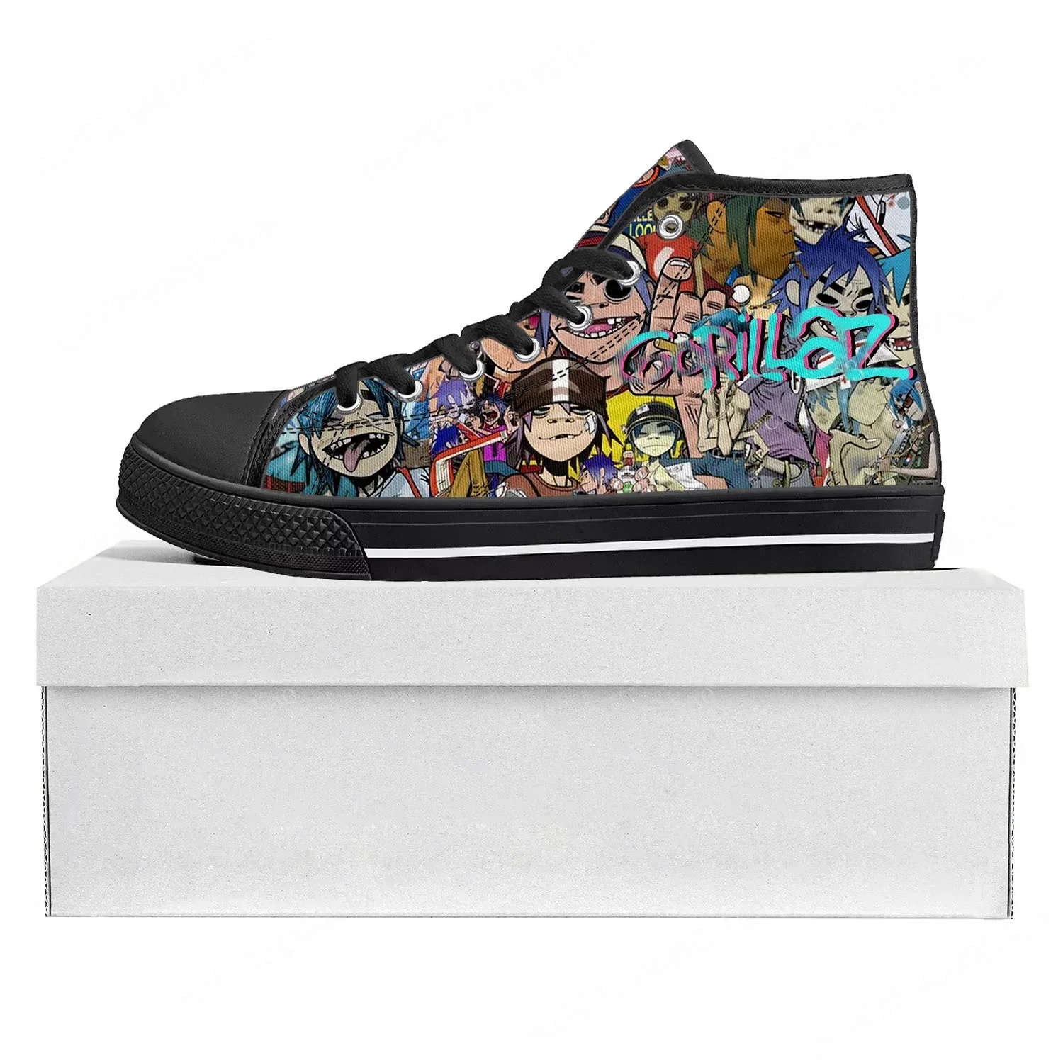 Canvas Sneaker High - Gorillaz Band High Top High Quality