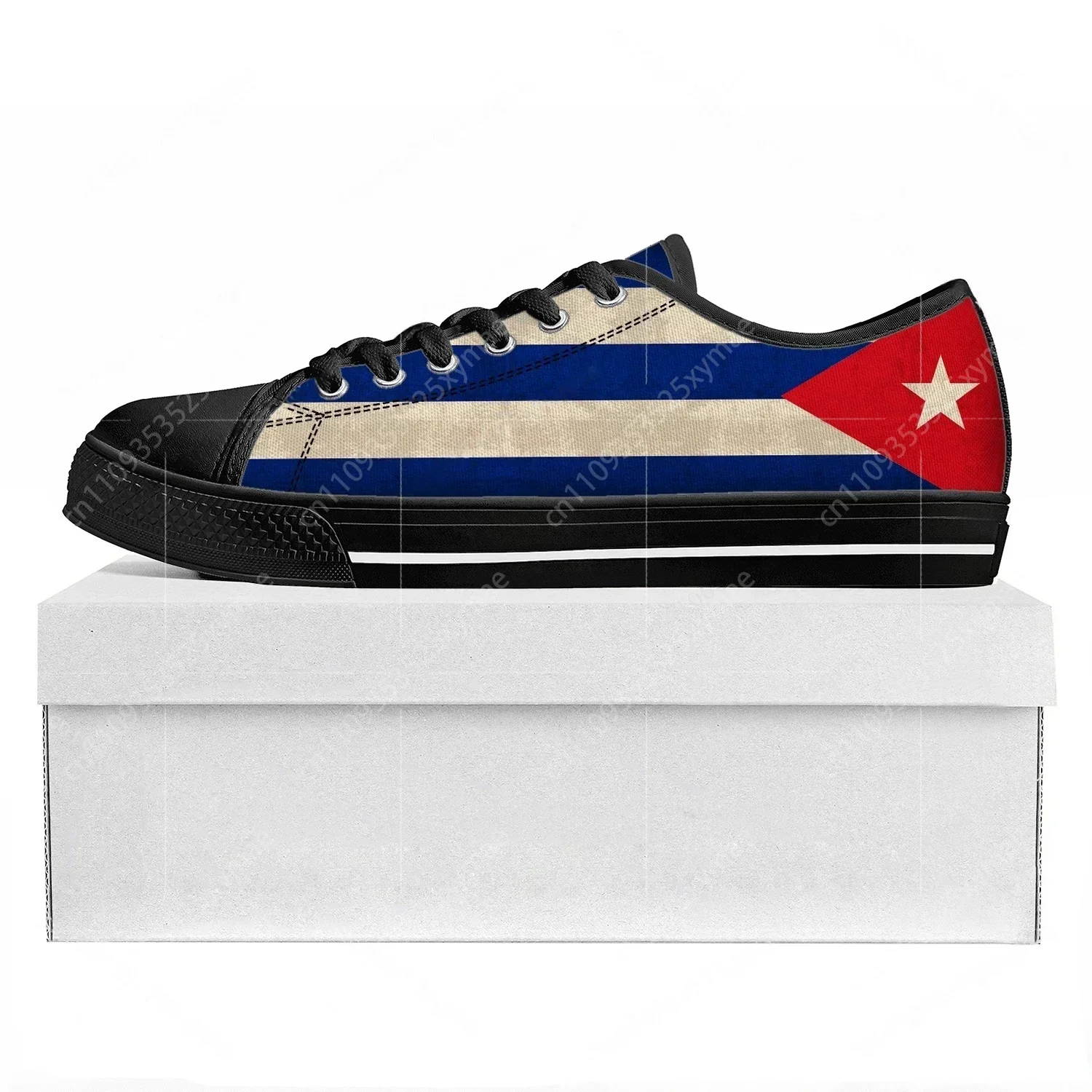 Canvas Sneaker High - Cuban Flag Low Top High Quality