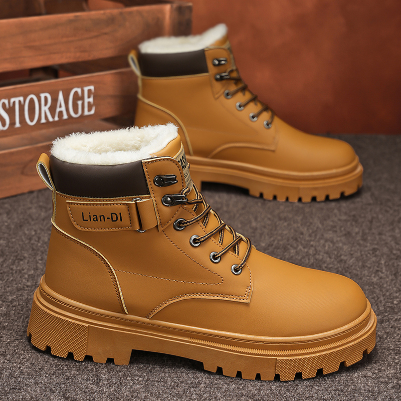 Winter Boot Insulated - Winter Fleece-Lined Warm High-Top Large Size