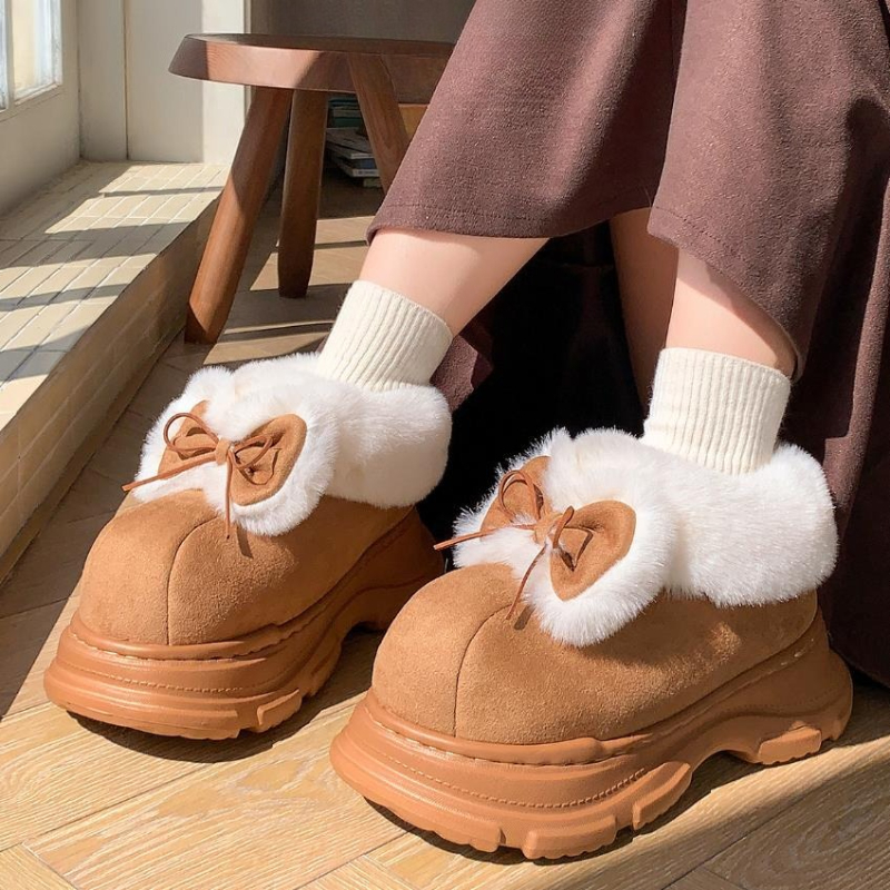 Warm Faux Fur Fluffy Slippers  - огляд і ціна Winter Boot Insulated