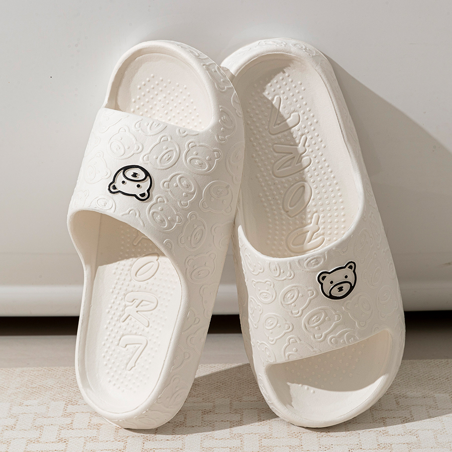 Printting Cute Bear Women Slip - огляд і ціна Men'S Shoes To Women'S