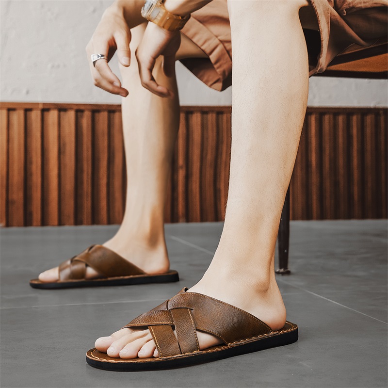 Genuine Leather Men Casual San - огляд і ціна Men Shoes Marks