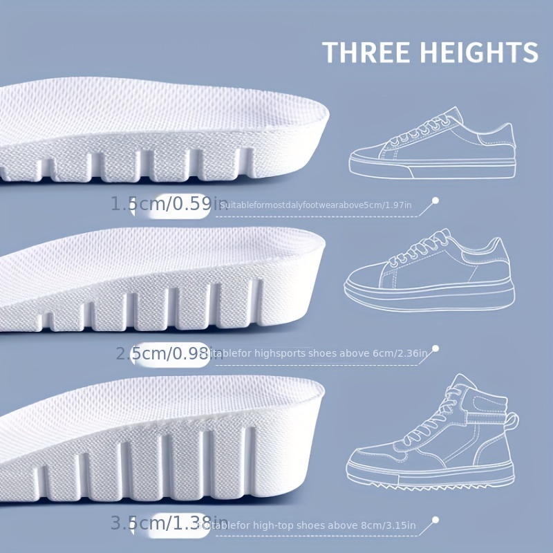 1 Pair New 1.5-3.5cm White Inv - огляд і ціна Men Shoes Outlet