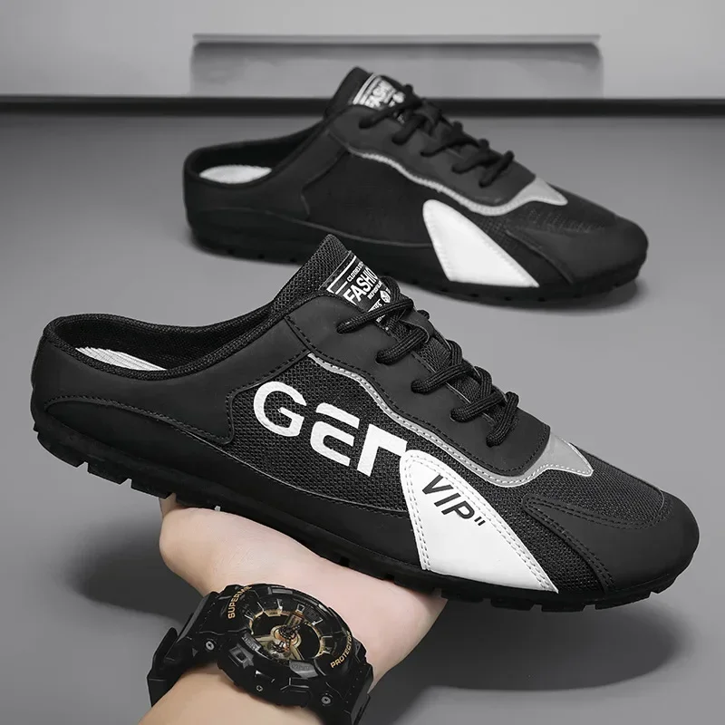 Men Slippers Trend Baotou Shoe - огляд і ціна Men Shoes Marks