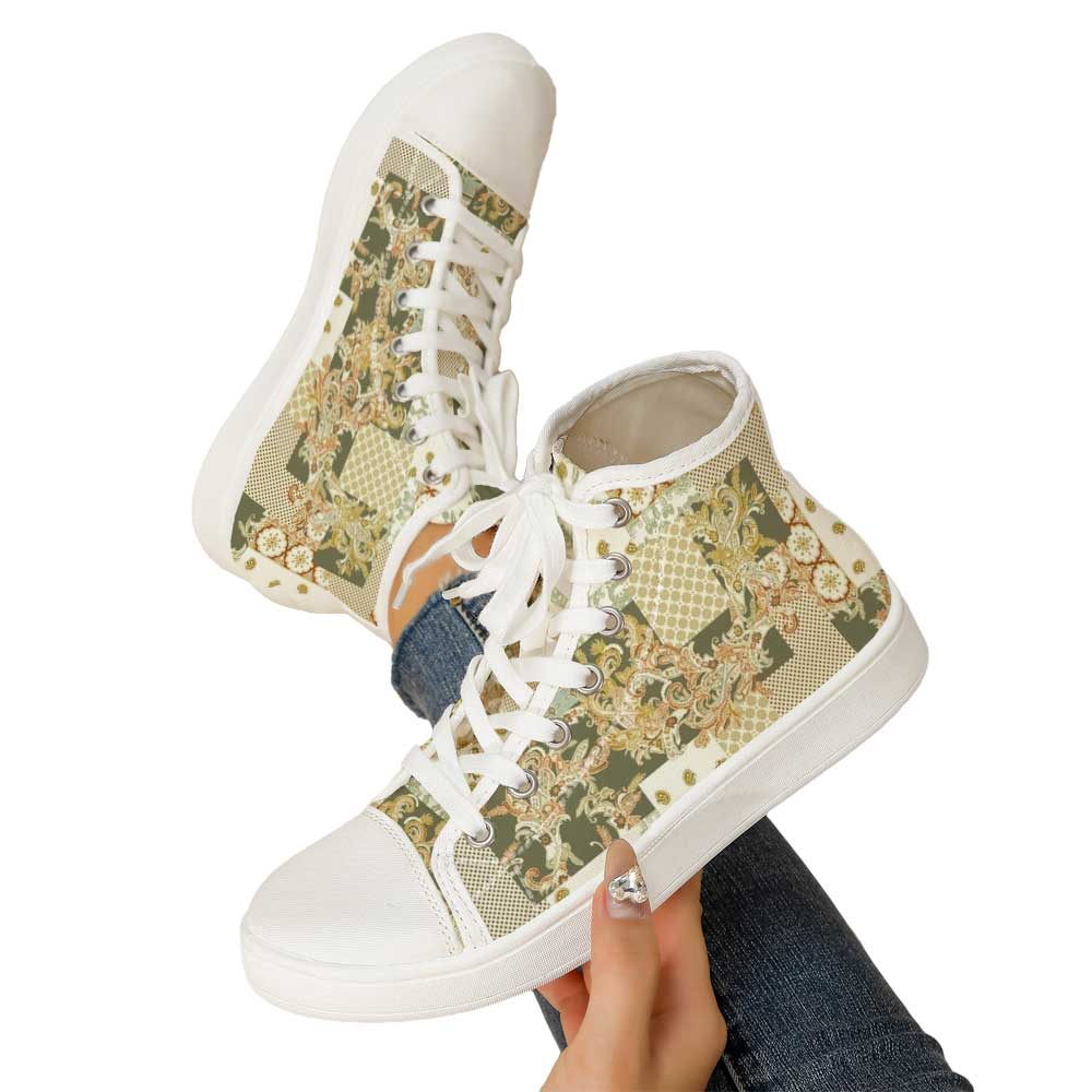 Women's Vintage Baroque Patchw - огляд і ціна Canvas Sneaker High