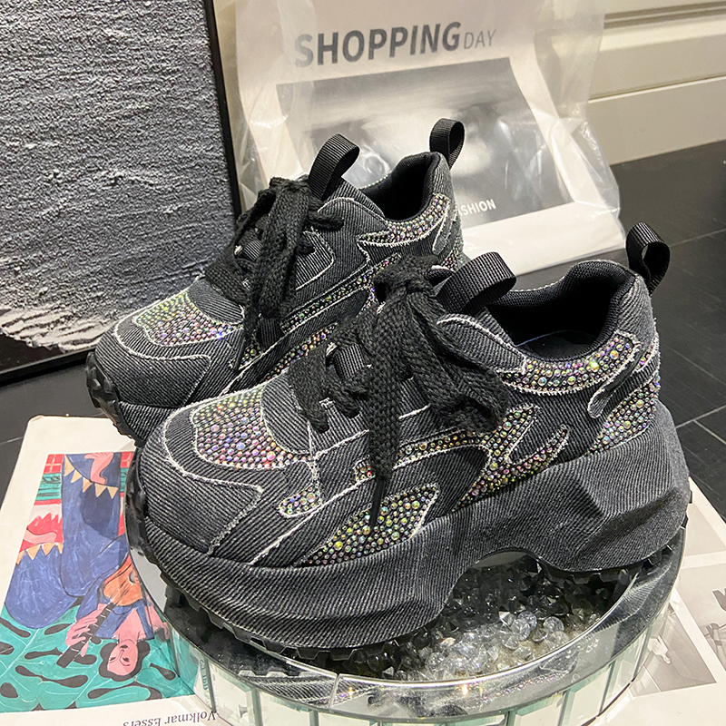 7CM Women Silver Crystal Casua - огляд і ціна Canvas Sneaker High